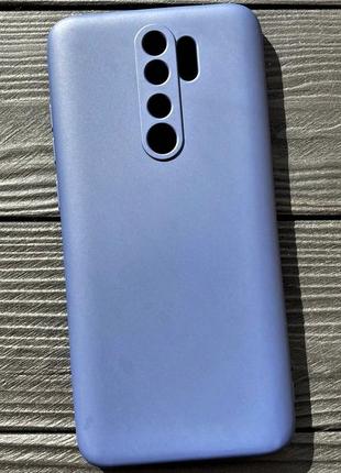 Силіконовий чохол soft silicone case full для xiaomi redmi note 8 pro темно-синій (бампер)