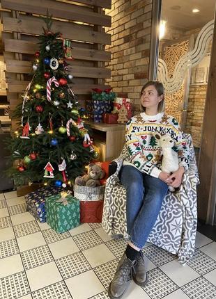 Рождественский новогодний свитер house, ugly sweater1 фото