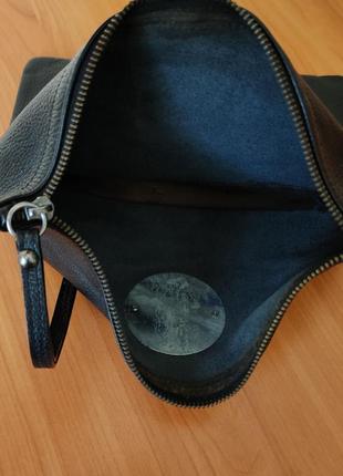 Черный кожаный клатч сумка mulberry