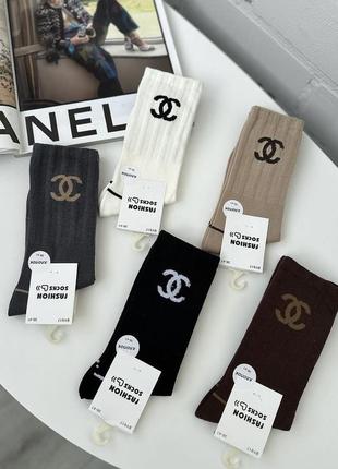 Шкарпетки бавовняні в стилі шанель, chanel