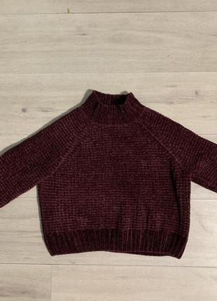 Бордовый свитер h&amp;m7 фото