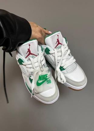 Кроссовки nike air jordan 4 retro x sb pine green