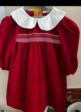 Бархатное красное платье платье платье праздничное нарядное8 фото