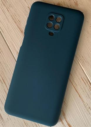 Силиконовый чехол soft silicone case full для xiaomi redmi note 9 pro / 9s синий (бампер)