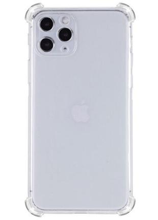 Силіконовий ударостійкий прозорий чохол для apple iphone 11 pro max getman (бампер)