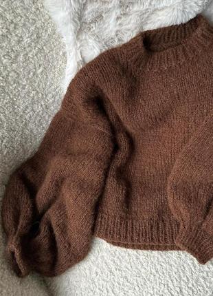 Мягкий оверсайз свитер из шерсти альпака1 фото