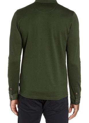 Лонгслив\кофта ted baker fruitpa slim fit long sleeve polo3 фото