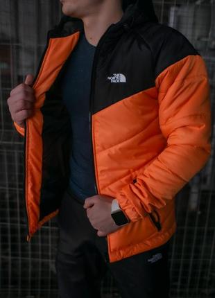 Куртка tnf черно- оранжевая5 фото