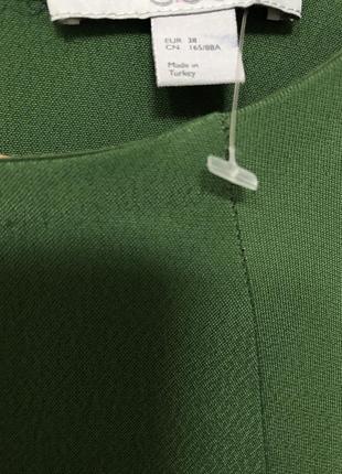 Cos брендовая блузка с коротким рукавом оверсайз футболка зеленого цвета вискоза8 фото