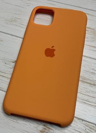 Силиконовый чехол silicone case для iphone 11 pro max оранжевый papaya 56 (бампер)