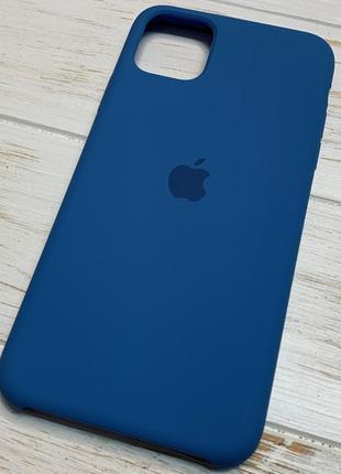 Силиконовый чехол silicone case для iphone 11 pro max синий blue cobalt 38 (бампер)