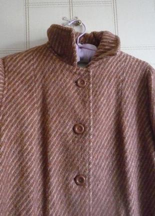 C&a голландия винтажне пальто шерстяное, шерсть, мохер в стиле бохо, кэжуал5 фото