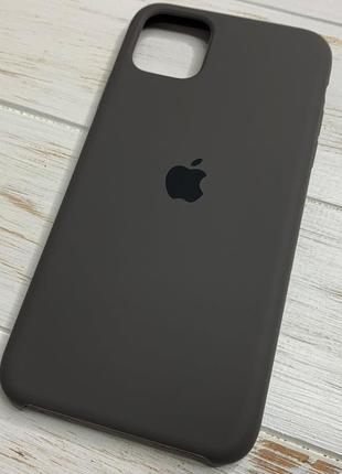 Силиконовый чехол silicone case для iphone 11 pro серый cocoa 22 (бампер)