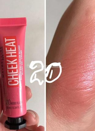 Maybelline cheek heat sheer gel cream blush рідкі кремові рум'яна ...