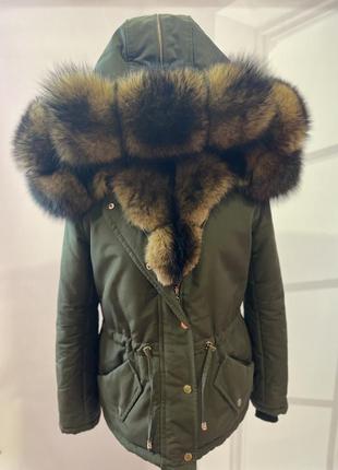 Парка з натуральним хутром