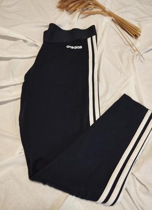 Темно синие лосины adidas
