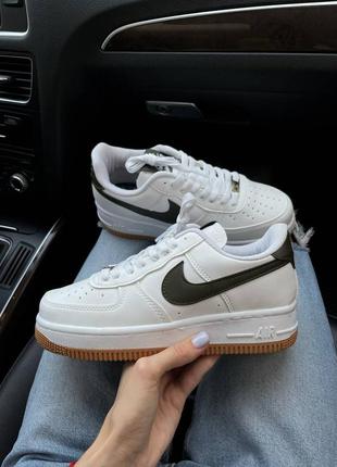 Женские кроссовки air force 1 low white green