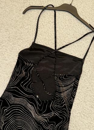 Черное бархатное мини платье платья h&amp;m2 фото