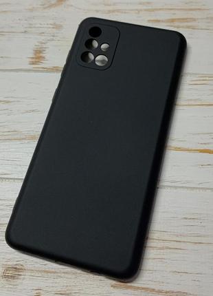 Силіконовий чохол soft silicone case full для samsung a71 (a715) чорний (бампер)