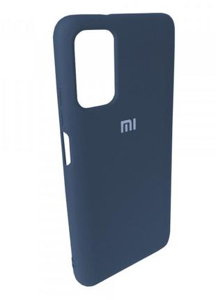 Силіконовий чохол soft silicone case для xiaomi redmi note 11 / 11s темно-синій (бампер)1 фото