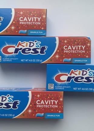 Дитяча зубна паста crest kid's cavity protection sparkle fun