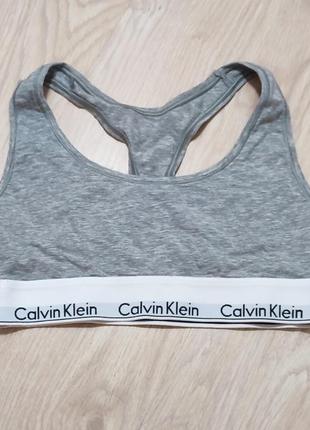 Базовый топ спортивный бюст коттоновый для спорта calvin klein s c 70a 70b 70c 70d 75a