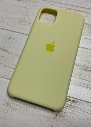 Силиконовый чехол silicone case для iphone 11 pro max желтый mellow yellow 51 (бампер)