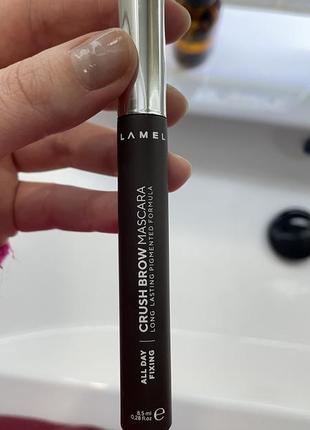 Тушь тент для бровей lamel make up crush brow mascara