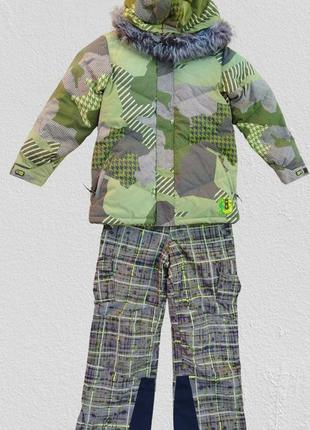 14-16 (164) тёплый зимний костюм лыжный columbia burton куртка пуховик штаны1 фото