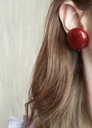 Изысканные винтажные клипсы бренда trifari, люцит, круглые, блестки, винтаж