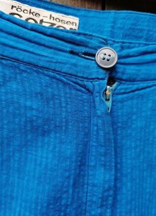 Винтажные брюки штаны летние коттон хлопок высокая талия посадка прямые4 фото
