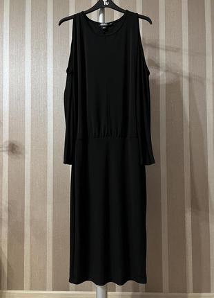 Платье миди с открытыми плечами dkny
