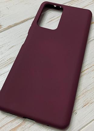 Силіконовий чохол для xiaomi redmi note 10 / 10s бордовий soft silicone case full (бампер)