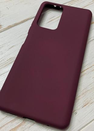 Силіконовий чохол soft silicone case full для xiaomi redmi note 10 pro бордовий (бампер)