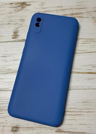 Силіконовий чохол soft silicone case full для xiaomi redmi 9a блакитний (бампер)