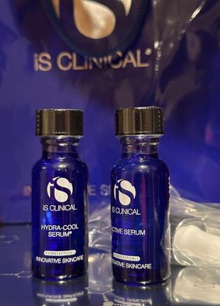 Дві сироватки!active-serum і hydra-cool по 15 мл is clinical