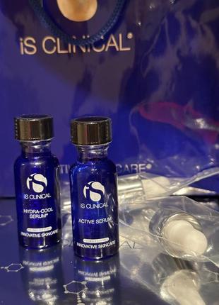 Дві сироватки!active-serum і hydra-cool по 15 мл is clinical