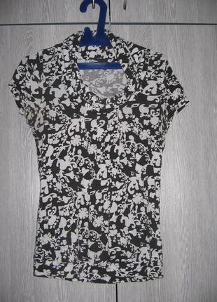 Черно-белая кофточка с хомутом gegrege