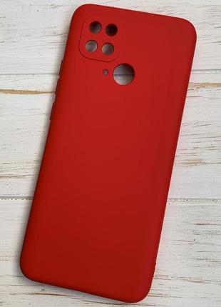 Силіконовий чохол soft silicone case full для xiaomi redmi 10c / poco c40 червоний (бампер)