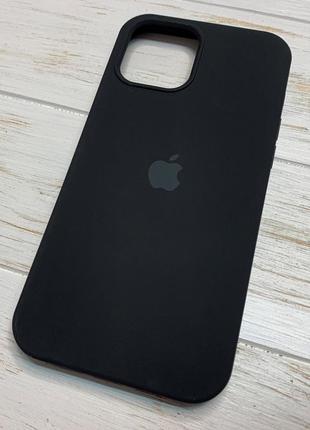 Силіконовий чохол silicone case для iphone 12 / 12 pro чорний 18 black (бампер)