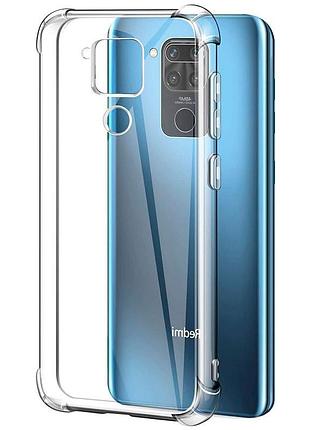 Прозрачный чехол для xiaomi redmi note 9 ударопрочный силиконовый shockproof (бампер)
