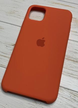 Силиконовый чехол silicone case для iphone 11 pro max оранжевый apricot orange 2 (бампер)