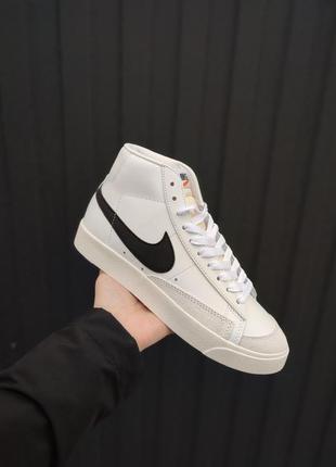 Кроссовки nike blazer mid 77 vintage white black