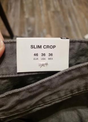 Нові чоловічі джинси zara 46 (36) slim jeans haki5 фото