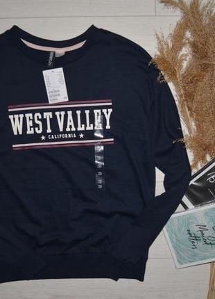 Xs-s h&m жіночий новий світшот батник кофта кофточка з принтом west valley amp2 фото