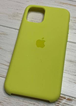 Силиконовый чехол silicone case для iphone 11 pro желтый flash 32 (бампер)