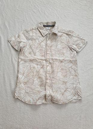 Льняная рубашка для мальчика 7,8 лет