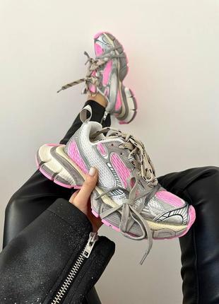 Кросівки жіночі balenciaga 3xl pink silver premium