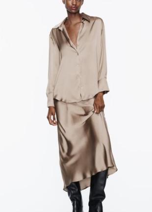 Сатинова спідниця zara