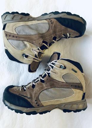 Ботинки треккинговые туристические la sportiva коричневые хаки3 фото